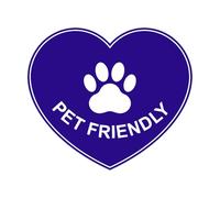 Cartello che ammette animali domestici, Animal Love Cafe Lounge Store Decalcomanie con incisioni di pregio 51x59cm Impermeabile Blu scuro