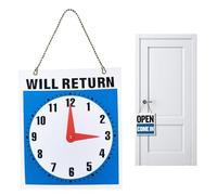 Cartello Chiuso Per Aziende | Ornamento A Doppia Faccia Con Torno Subito | Insegna Di Benvenuto Per La Porta,Per Attività Commerciale Ufficio Negozio Ristorante Parcheggio Hotel Caffè