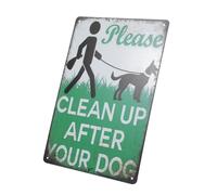 Cartello "Clean Up After Your Dog" Cartello per cacca di cane per giardino e