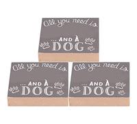 Cartello commemorativo in legno per animali domestici |Artigianato con lettere per cani fai da te per decorazioni per la casa/mensola a muro/giardino |Ornamento in MDF da 3 pezzi