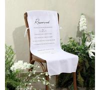 Cartello commemorativo per matrimonio con scritta "Save a Seat for Someone in Heaven", 38 x 127 cm, in cotone e lino, per cerimonia, decorazione e ricordo