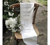Cartello commemorativo riservato per sedia da matrimonio, cartello in tessuto personalizzato per la seduta in memoria dei propri cari (38x100cm x40)