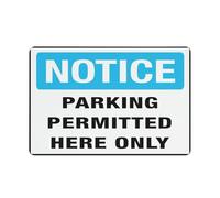 Cartello con avviso parcheggio permesso qui soltanto, 20,3 x 30,5 cm, in alluminio antiruggine, resistente alle intemperie, impermeabile, facile da montare