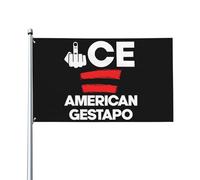 Cartello con bandiera di ghiaccio della Gestapo 2x3. Il ghiaccio è l'inglese per la bandiera della Gestapo. Arazzo per la decorazione del cortile della stanza, senza asta portabandiera.