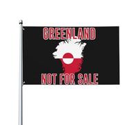 Cartello con bandiera "Groenlandia non in vendita" 2x3, amo la Groenlandia, non in vendita, arazzo, per decorazione da giardino, senza asta.