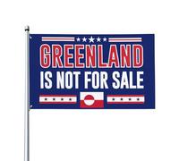 Cartello con bandiera "Groenlandia non in vendita" 2x3, amo la Groenlandia, non in vendita, arazzo, per decorazione da giardino, senza asta.