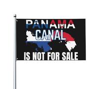 Cartello con bandiera "Il Canale di Panama non è in vendita" 2x3, arazzo con bandiera "Il Canale di Panama non è in vendita", per la decorazione di un cortile, senza asta.