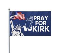 Cartello con bandiera "Prega per Kirk" 2x3, striscione con bandiera "Prega per Charlie Kirk" per la decorazione del cortile, senza asta, P20