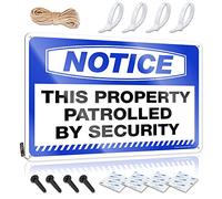 Cartello con cornice per marito e fattoria | Notice This Property Patrolled by Security Coastal For Cottage Living (30 x 40 cm)