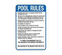 Cartello con le regole della piscina di Washington, conforme allo stato di Washington Pool Safety Code, segnale di sicurezza, cartello in metallo, uso per ufficio, strada, strada, casa, decorazione di