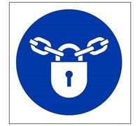 Cartello con logo VSafety, quadrato, 100 mm x 100 mm, in vinile autoadesivo