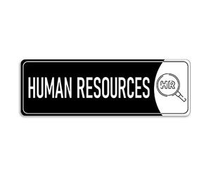 Cartello con Risorse Umane, 22,9 x 7,6 cm, targa autoadesiva per porta per ufficio, camera e casa