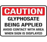 Cartello con scritta "Caution - Glyphosate Being Applied Sign for House Office Home,Acrilico Design Moderno Porta Cartello 15,2 x 20,3 cm Decorazione per la Casa Accessori Porta o Parete
