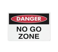 Cartello con scritta "Danger No Go Zone", 20,3 x 30,5 cm, rivestimento riflettente in alluminio antiruggine, resistente alle intemperie, impermeabile, facile da montare