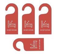 Cartello con scritta "Do Not Disturb" (bianco/rosso su entrambi i lati) "Do Not Disturb on Front and Clean Up Room sul retro", ideale per ufficio, casa, clinica, dormitorio, lezioni online e riunioni