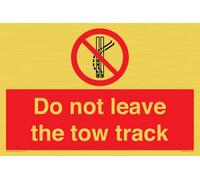 Cartello con scritta "Do not leave the trail" (Do not leave the trail), 300 x 200 mm, A4L