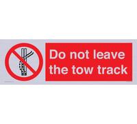 Cartello con scritta "Do not leave the trail" (Do not leave the trail), 600 x 200 mm, L62