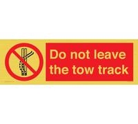 Cartello con scritta "Do not leave the trail" (Do not leave the trail), 600 x 200 mm, L62
