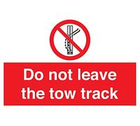 Cartello con scritta"Do not leave the trail" (Do not leave the trail), 600 x 400 mm, A2L