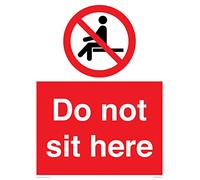 Cartello con scritta "Do not sit here", 300 x 400 mm, A3P