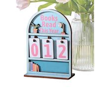 Cartello con scritta in inglese "Books Read This Year", con stampa 3D, rustico, vintage, in legno, per gli amanti dei libri, per mensole, scrivanie, ufficio, studio, soggiorno