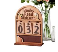 Cartello con scritta in inglese "Books Read This Year", con stampa 3D, rustico, vintage, in legno, per gli amanti dei libri, per mensole, scrivanie, ufficio, studio, soggiorno
