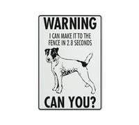 Cartello con scritta in inglese "Warning I Can Make It To The Fence In 2.8 Seconds Can You Fox Terrier Safe Sign, Signs Outdoor, 30,5 x 20,3 cm, cartello per casa, affari, vialetto di allarme