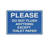 Cartello con scritta in lingua inglese "Please Do Not Flush Anything Except Toilet Paper Sign", 20,3 x 30,5 cm, rivestimento riflettente in alluminio antiruggine, resistente alle intemperie