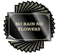 Cartello con scritta in lingua inglese "Teacher Appreciation", autoadesivo, divertente e laminato, con scritta "No Rain No Flowers for Good Job" (lingua italiana non garantita)