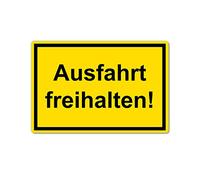 Cartello con scritta in lingua tedesca "Ausfahrt freihalten" (Ausfahrt freihalten), 20 x 30 cm, in robusto PVC espanso da 3 mm, con protezione UV di Strobo
