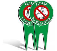 Cartello con scritta "No Peeing/Pooping Be Respectful Dog", "Stop Dogs from Pooping and Peeing On Your Lawn, Politely Reads Please Be Respectful", cartello in metallo riflettente per proteggere l'erba