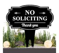 Cartello con scritta "No Soliciting", resistente, resistente alle | Resistente alle intemperie senza sollecitazione cartello resiste alla ruggine e allo sbiadimento per porte, portici, prati