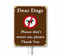 Cartello con scritta "Please Do Not Water Our Plants No Peeing Dog" per Yard Curb Your Dogs Sign with Metal Stake Funny Rust Free Metal Aluminium Signs with Yard Stake for Yard Pay for Easy