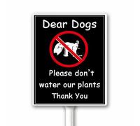 Cartello con scritta "Please Do Not Water Our Plants No Peeing Dog Sign for Yard Curb Your Dogs Sign with Metal Stake Aluminum Outdoor Garden Lawn Decor 20x30 CM Robusto Facile da Leggere