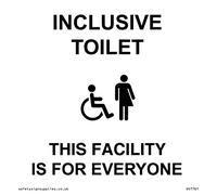 Cartello con scritta "This Facility is for Everyone", 100 x 100 mm, S10