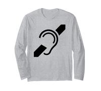 Cartello con Simbolo Hearing Impaired, Deaf Deafness Maglia a Manica