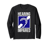 Cartello con Simbolo Hearing Impaired, Deaf Deafness Maglia a Manica