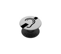 Cartello con simbolo "Hearing Impaired, deaf deafness" PopSockets PopGrip Adesivo