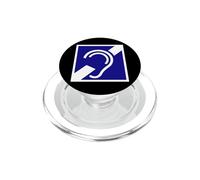 Cartello con simbolo "Hearing Impaired, deaf deafness" PopSockets PopGrip per MagSafe