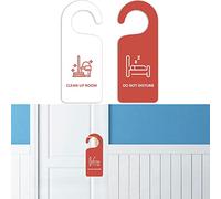 Cartello da appendere alla porta con scritta "Do Not Disturb on front and clean up room on backside", ideale per ufficio, casa, clinica, dormitorio, lezioni online e sessioni di riunioni, 1 pezzo