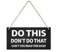 Cartello da appendere alla porta con scritta "Do This Don't Do That Can't You Read The Sign Board Hanging Door Sign 30,5 x 15,2 cm Sign Front Portico Wall Placca Cartello Casa Giardino Casa Fattoria