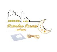 Cartello da appendere alla porta d'ingresso per Eid Ramadan Ciondolo in legno