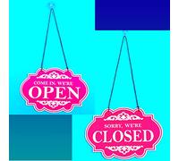 Cartello da appendere aperto e chiuso, double face reversibile come in We're Open and Sorry We're Closed Sign Store cartello da appendere per ristorante Club Cafe Hotel Dimensioni: 250 mm x 170 mm