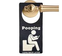 Cartello da bagno occupato per porta - cacca arrivare più tardi di nuovo, per porta occupata divertente sulla porta del bagno, scherzo unico, piastra per porta WC, a