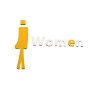 Cartello da bagno per affari, in alluminio, per bagno da uomo e donna (femmina)