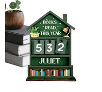 Cartello Da Banco Per Libri - Tracker Di Lettura Manuale In Legno Decorativo Rustico, Espositore Da Scaffale Dal Design Adatto Ai Principianti Per Scaffale, Scrivania, Tavolo, Ufficio, Studio, Soggior