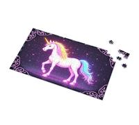 Cartello da bar vintage con unicorno magico nel cielo stellato immagine puzzle uomo caverna bar roba per la stanza dei ragazzi (500 pezzi)