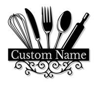 Cartello da cucina in metallo personalizzato - Arte murale personalizzata per sala da pranzo, fattoria, decorazione e regalo per la cucina di inaugurazione della casa