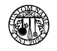 Cartello da cucina in metallo personalizzato - Arte murale rustica personalizzata per sala da pranzo, arredamento cucina fattoria