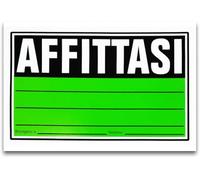 Cartello da Esterno Affittasi per Visibilità a Distanza Plastificato 30x20cm